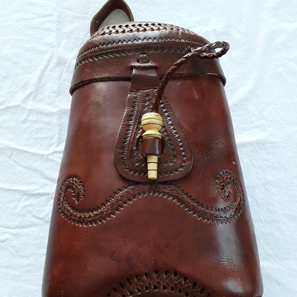 Leather Southwest Style Over Shoulder Sling Bag